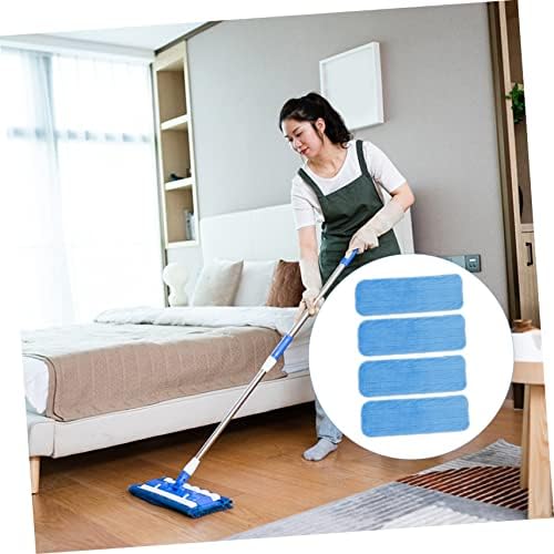 4pcs Washable Mop Pads Reusable Cleaning Replacement for Hard Floors