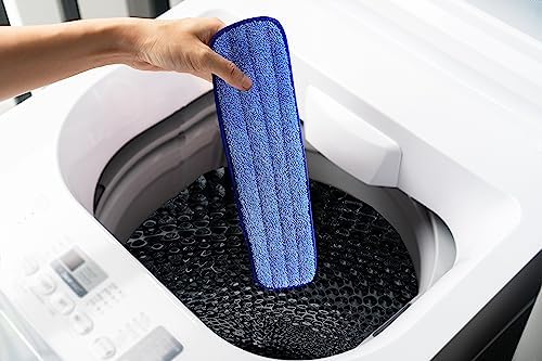 12-Pack Microfiber Mop Pads - Hook Loop Launderable WetDry