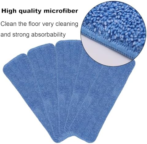 10 Pack 18 Inch Microfiber Spray Mop Pads - Reusable Streak-Free