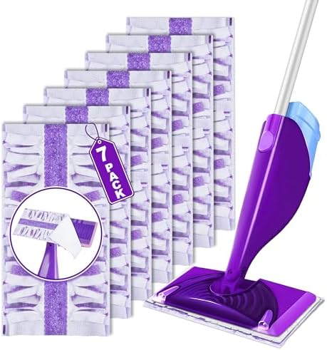 FORSPEEDER 7-Piece Mopping Pads Refill for Swiffer WetJet