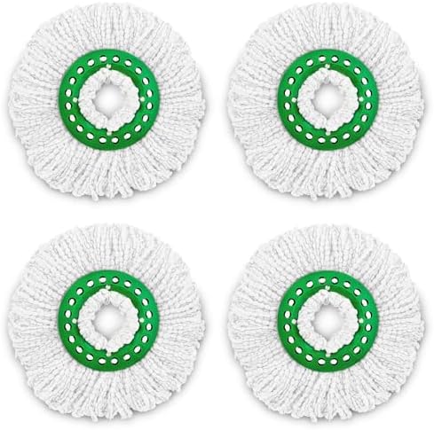 Libman Tornado Spin Mop Refills - 4-Pack Microfiber Heads
