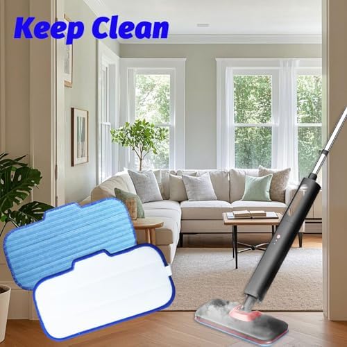 4 Pack Steam Mop Pads Replacement for Newbealer NC603C NC602N Mop Cleaner