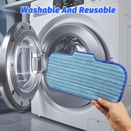 4 Pack Steam Mop Pads Replacement for Newbealer NC603C NC602N Mop Cleaner