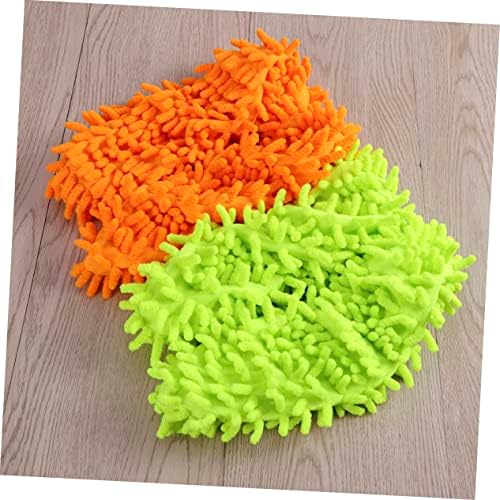 CALLARON Mop Caps Chenille Dust Mop Slippers 4 Pcs 1