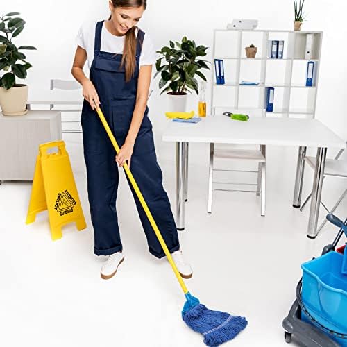 Nuogo 6 Pcs Heavy Duty Wet Mop Head Refills Blue