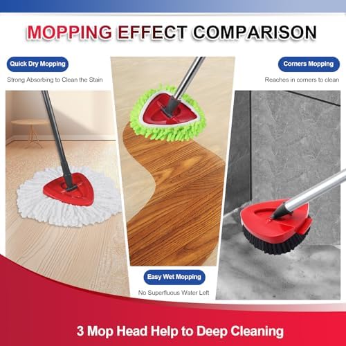 BywoBywo 3 Pack Reusable Microfiber Mop Pads Set