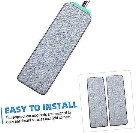 CALLARON 2pcs Microfiber Mop Pads for Hardwood Tile Marble