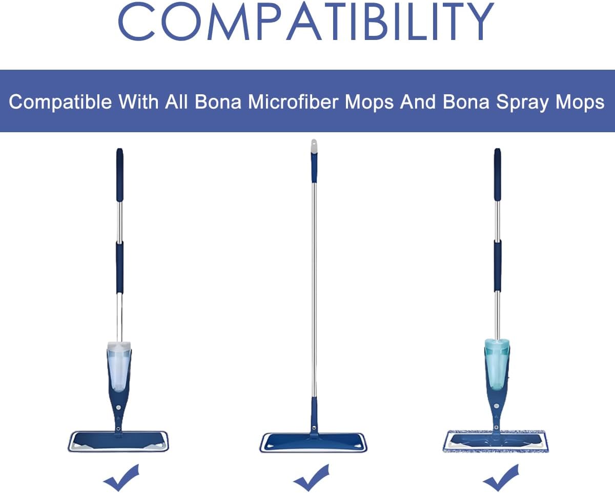 Diteje 5 Pack Replacement Mop Pads for Bona Reusable and Washable