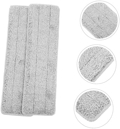 2pcs Reusable Fiber Mop Pads for Hardwood and Vinyl Floors