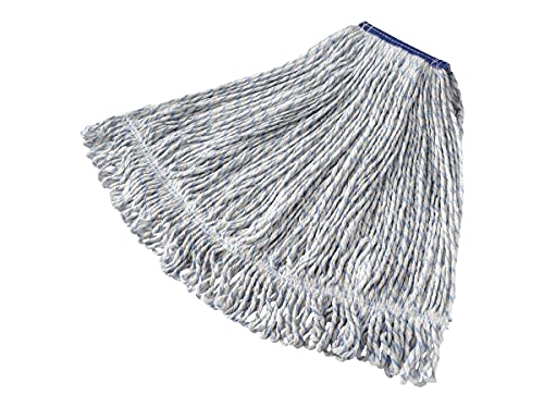 Rubbermaid Commercial Finish Wet Mop Head Replacement 24-Ounce 1-Inch Headband White