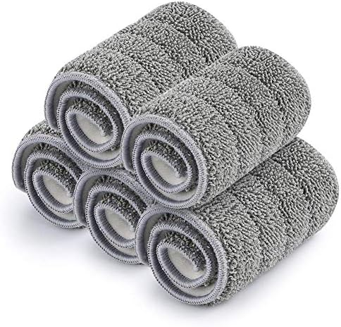 Bulletproof Microfiber Mop Pads - 5 Pack Reusable for Wet Dry Cleaning
