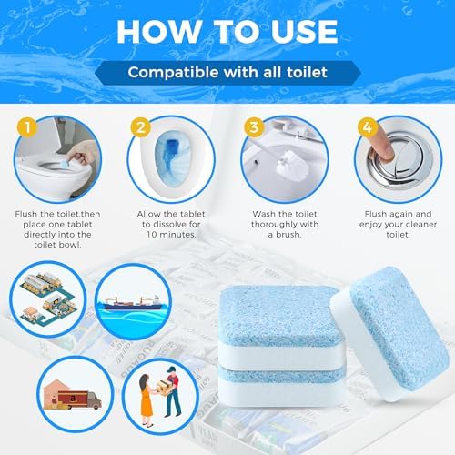 30 Tabs Toilet Bowl Cleaner Tablets for All Toilets