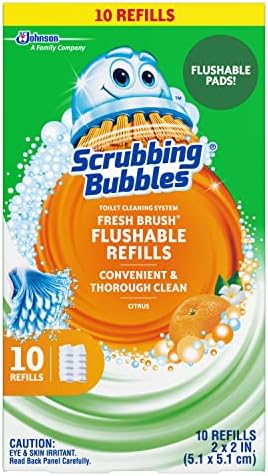 Scrubbing Bubbles Fresh Brush Flushable Refills - Citrus Scent - 10 Count Per Box