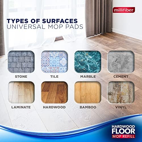 Millifiber Microfiber Mop Refills 15x8 Inches 12-Pack
