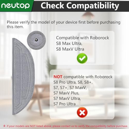 Neutop Pad Refill for Roborock S8 Max Ultra S8 MaxV Ultra