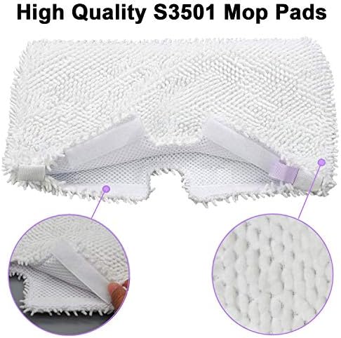 FFsign 6 Pack Washable Microfiber Steam Mop Pads for Shark Steam Mop
