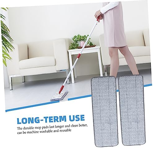 2 Pack Minkissy Mop Pads Reusable Floor Cleaning Mop Heads