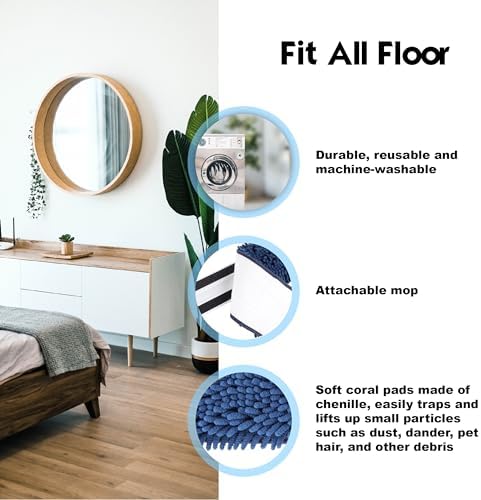 LTWHOME 24 Inch Microfiber Chenille Mop Pad Refills 6 Pack
