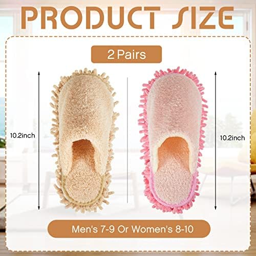Jecery 2 Pair Microfiber Cleaning Slippers