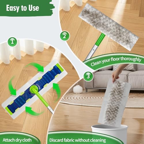 Senowi Heavy Duty Dry Mop Pads for Swiffer XL 50 Count Unscented