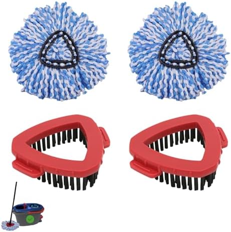 Anffeary 4 Piece Mop Head Set for O Cedar 2 Tank System