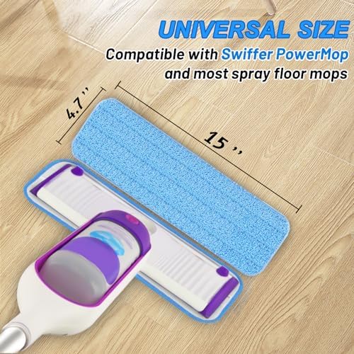 5 Pack Reusable Mop Pads for Swiffer PowerMop 15 Microfiber Refills 1