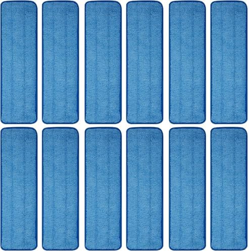 12 Pack Microfiber Mop Pads for 16-18 Inch Frames