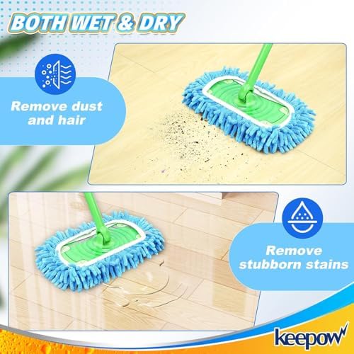 KEEPOW Reusable Microfiber Mop Pads 6 Pack 1
