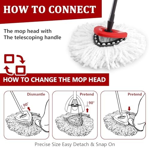 NICEMOVIC 3 Pack Mop Head Replacements for O-Ceda