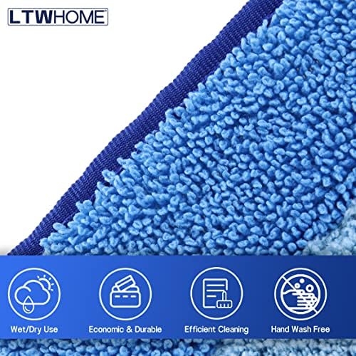 LTWHOME 24 Inch Microfiber Mop Refill Pads Pack of 6