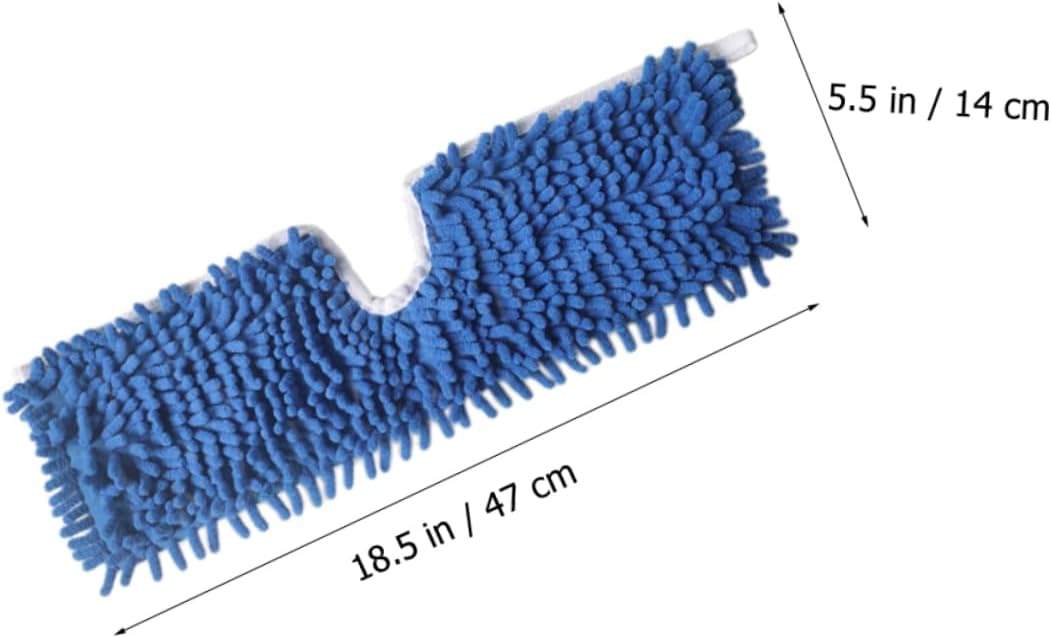 2pcs Chenille Mop Pads Refill Ultra-Fine Microfiber Replacement Heads
