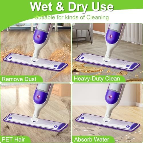 Aifacay Reusable Mop Pads for Swiffer PowerMop 6 Pack