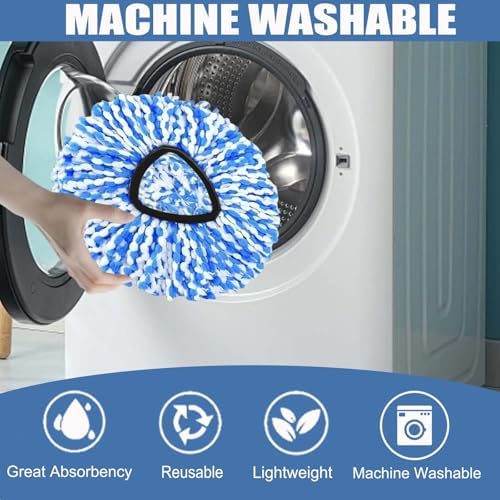 FOOKCIAN 2-Pack Spin Mop Replacement Head