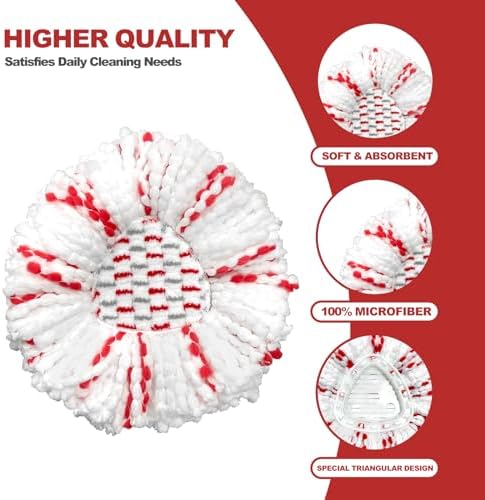 Nuorest Spin Mop Replacement Head 4 Pack 1