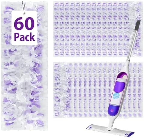 SAUAUSUN 60 Count Power Mop Refills for Swiffer