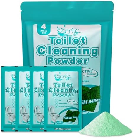 Krris Foaming Toilet Cleaner Powder 4 Packs 3 oz