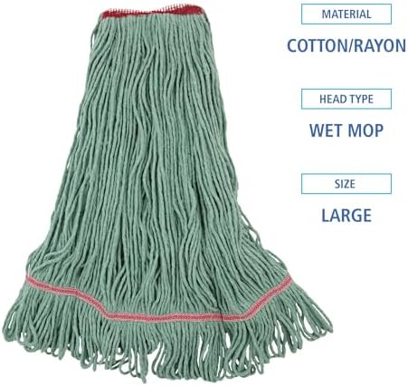 Boardwalk BWK503GNNB Premium Cotton Rayon Mop Head - Large Green