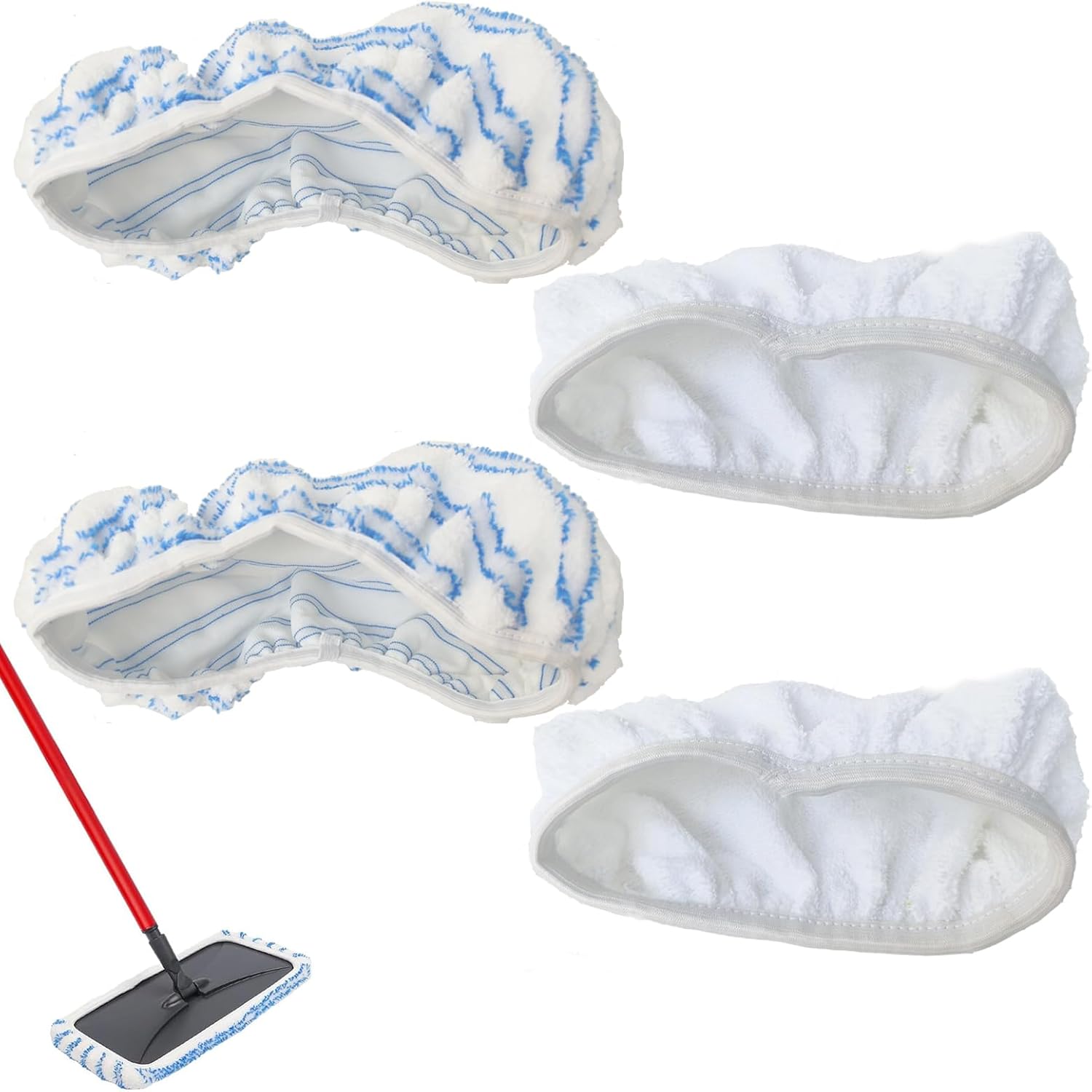 WVYNUYQP Reusable Cotton Microfiber Mop Paddles 4 Pack