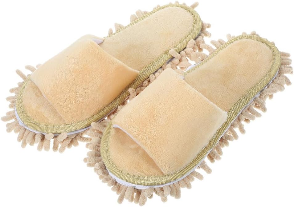 CALLARON 1 Pair Mopping Slippers with Chenille Lining