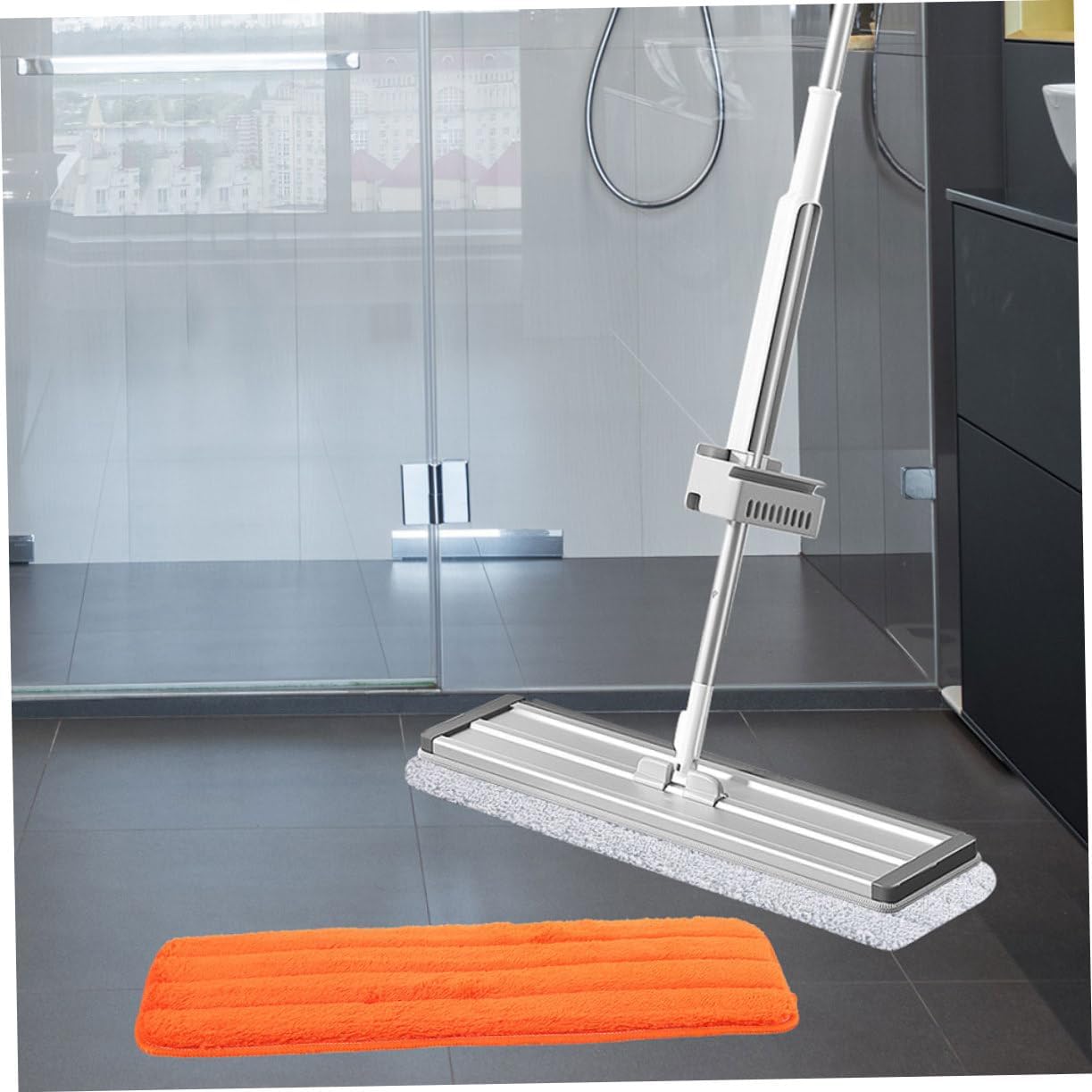 4pcs Reusable Fiber Cloth Mop Pads for Home and Commercial Use