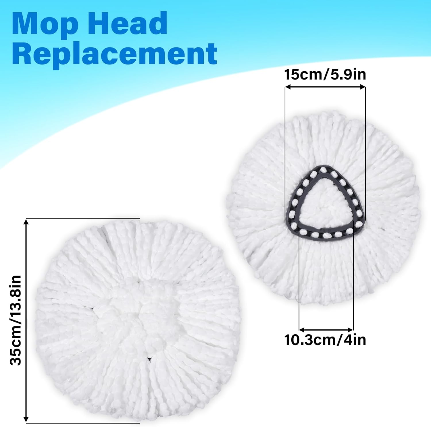 CDYJDY 6 Pack Spin Mop Replacement Head for O-Cedar EasyWring Mop
