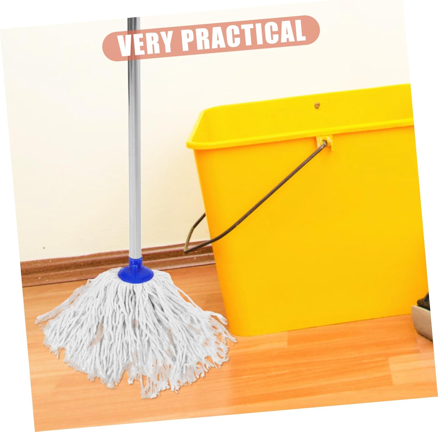 3Pcs Washable Mop Head Replacement Durable Yarn Mop Refill for Efficient Cleaning