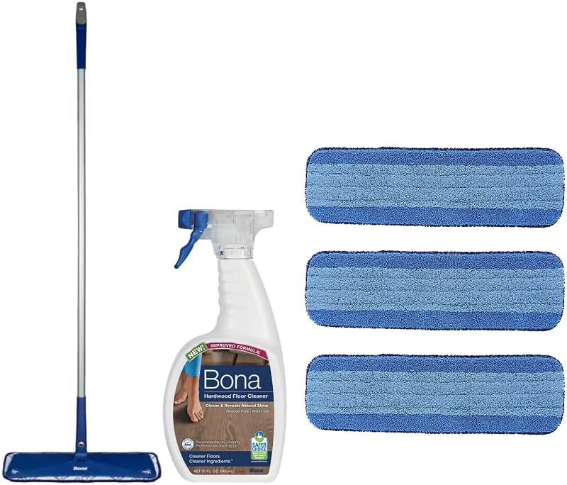 3 Pack Bona Microfiber Cleaning Pads with Starter Kit