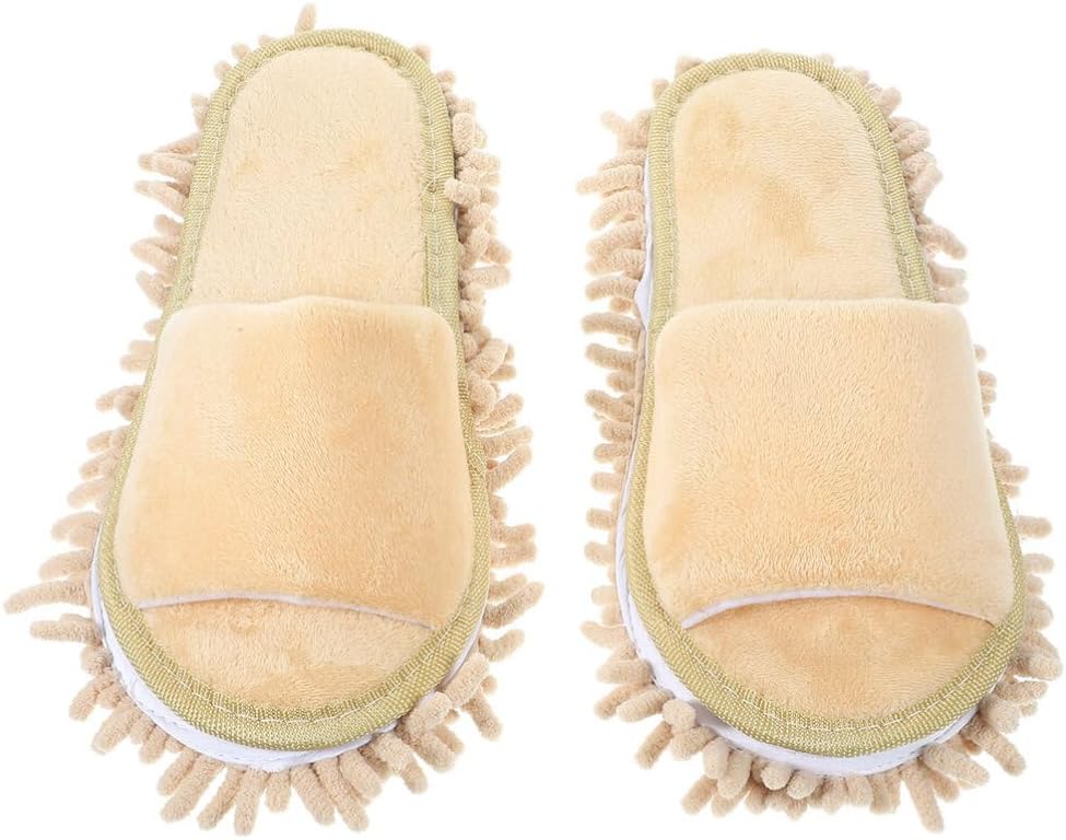 CALLARON 1 Pair Mopping Slippers with Chenille Lining