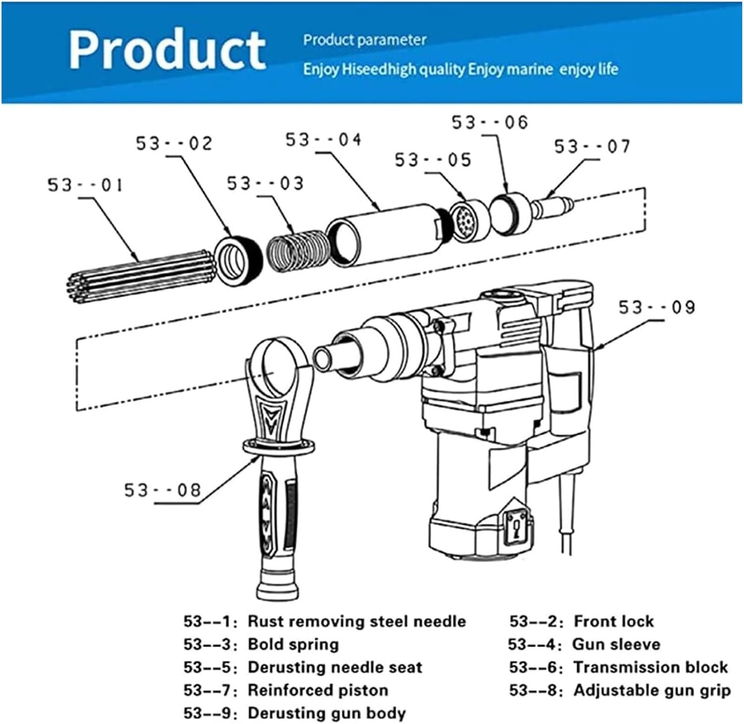 Electric Needle Derusting Gun for Metal Cleaning