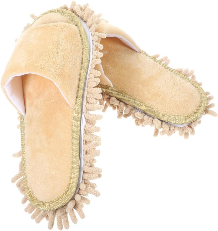 CALLARON 1 Pair Mopping Slippers with Chenille Lining