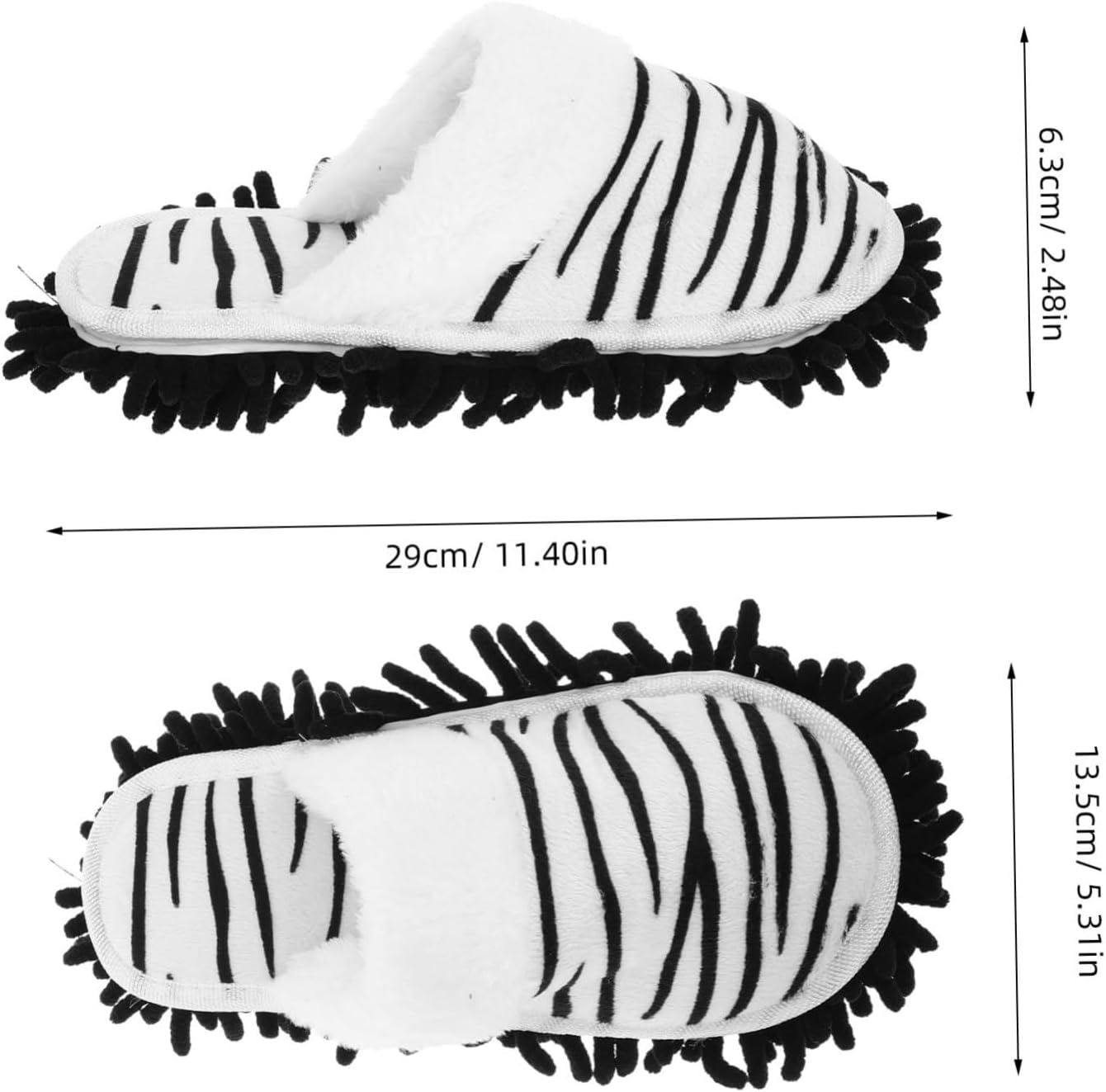 Minkissy Detachable Mop Slippers for Women
