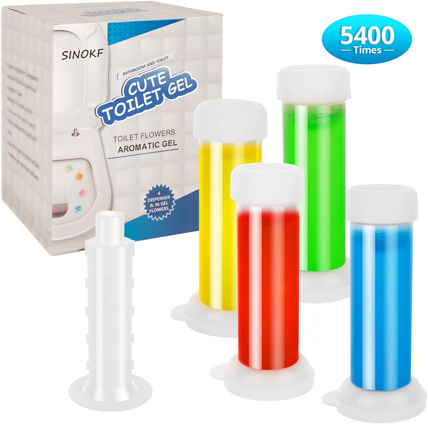 SINOKF Toilet Gel Stamp 4Pcs Set 36 Count