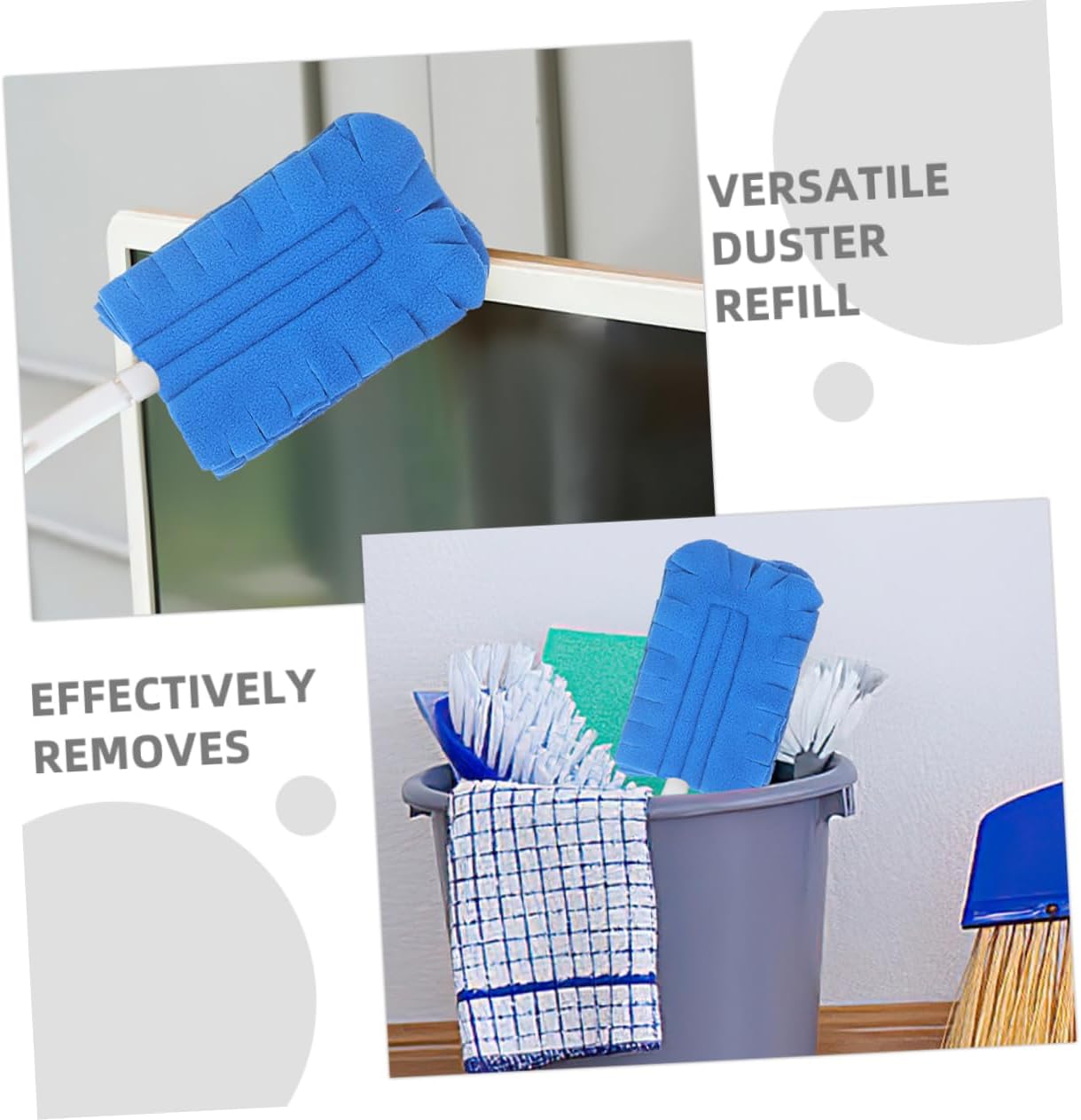6pcs Reusable Duster Replacement Heads for Multi-Surface Cleaning
