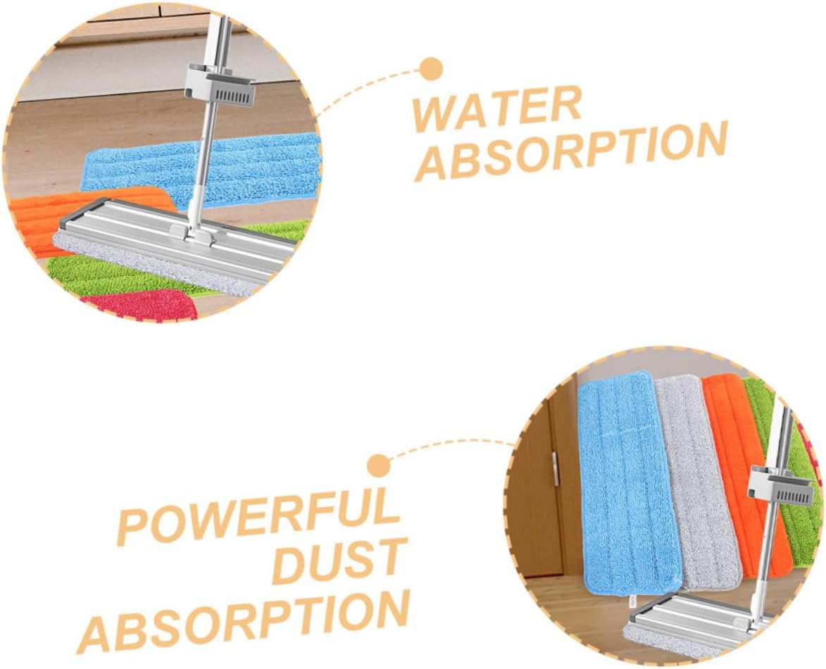 4Pcs Washable Fiber Cloth Mop Pads for Hardwood Floors